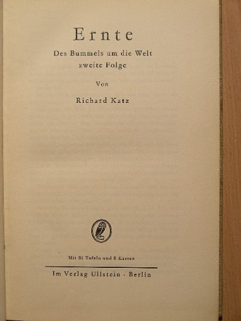 Richard Katz - Ernte [antikvár]