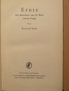 Richard Katz - Ernte [antikvár]