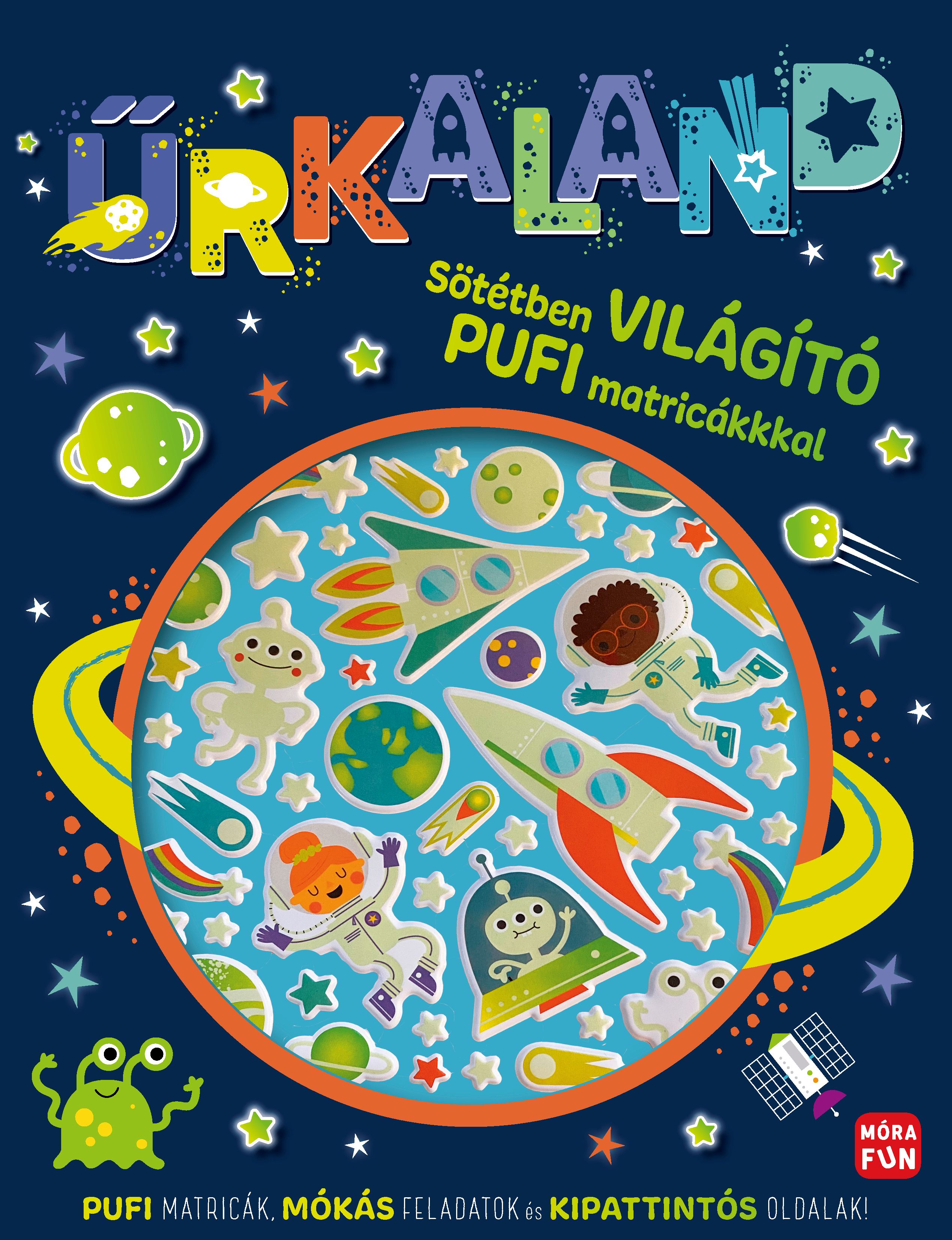 Űrkaland - Sötétben világító pufi matricákkal