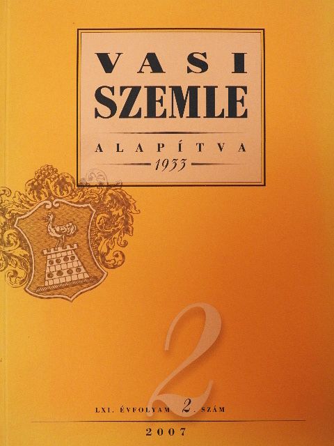 Balogh Péter - Vasi Szemle 2007/2. [antikvár]