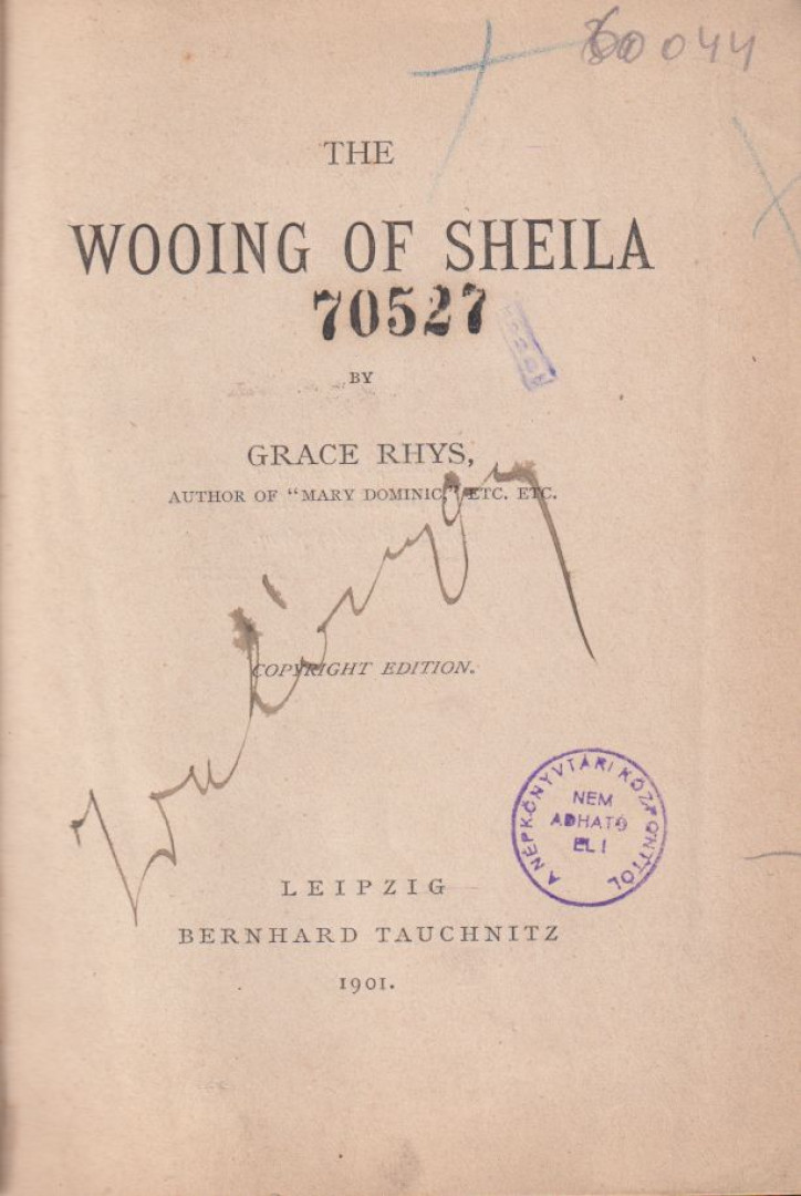 Rhys, Grace - The Wooing of Sheila [antikvár]