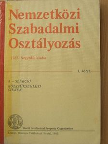 Nemzetközi szabadalmi osztályozás 1. [antikvár]