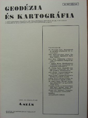 Csillag Ferenc - Geodézia és kartográfia 1981/4. [antikvár]