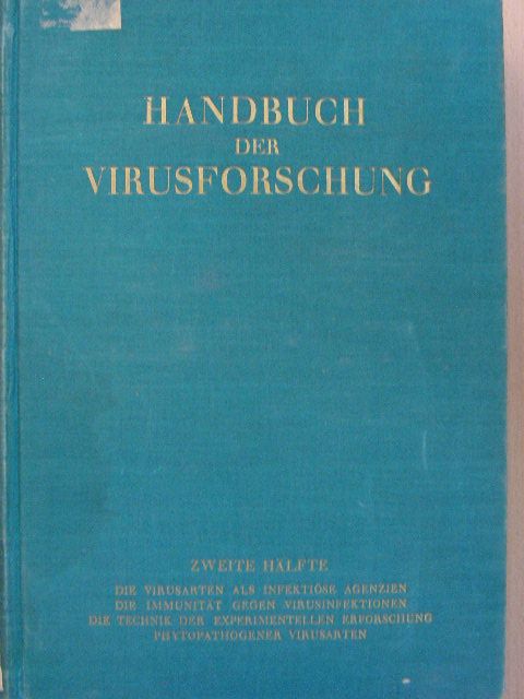 C. Hallauer - Handbuch der Virusforschung II. (töredék) [antikvár]