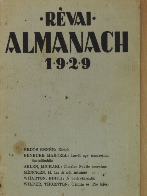 Benedek Marcell - Révai almanach 1929 [antikvár]