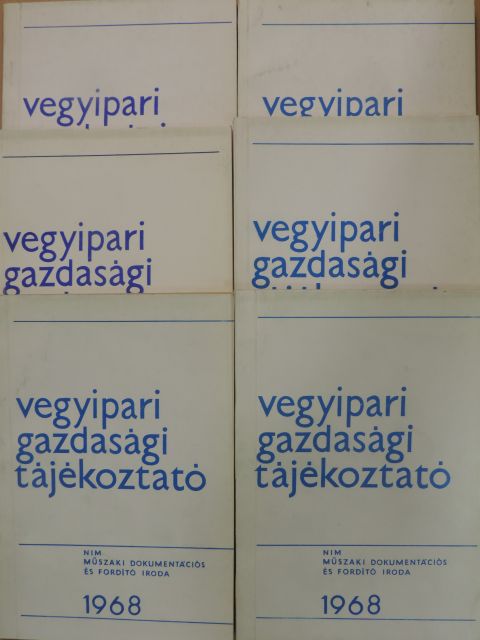 Vegyipari Gazdasági Tájékoztató 1968/1-6. [antikvár]