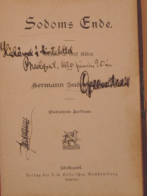Hermann Sudermann - Sodoms Ende (gótbetűs) [antikvár]