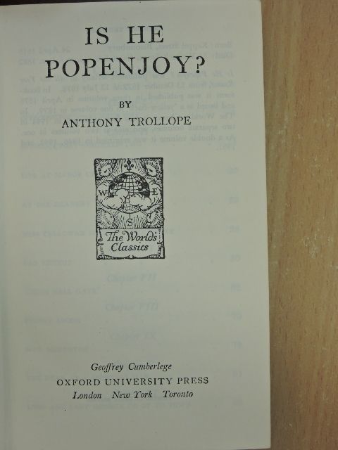 Anthony Trollope - Is he Popenjoy? [antikvár]