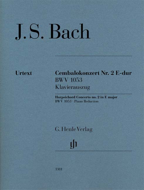 J. S. Bach - CEMBALOKONZERT NR.2 E-DUR BWV 1053 KLAVIERAUSZUG