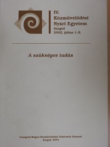 Bujdosó Dezső - A szükséges tudás [antikvár]