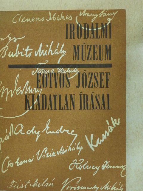 Eötvös József - Eötvös József kiadatlan írásai [antikvár]