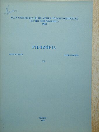 Horuczi László - Filozófia VII. [antikvár]