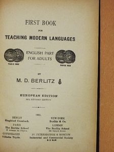 M. D. Berlitz - First Book for teaching modern languages [antikvár]