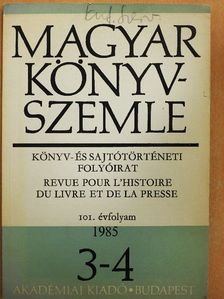 Boross Klára - Magyar Könyvszemle 1985/3-4. [antikvár]