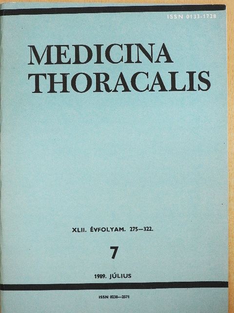 Appel Judit - Medicina Thoracalis 1989. július [antikvár]