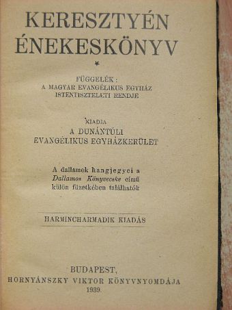 Keresztyén énekeskönyv [antikvár]
