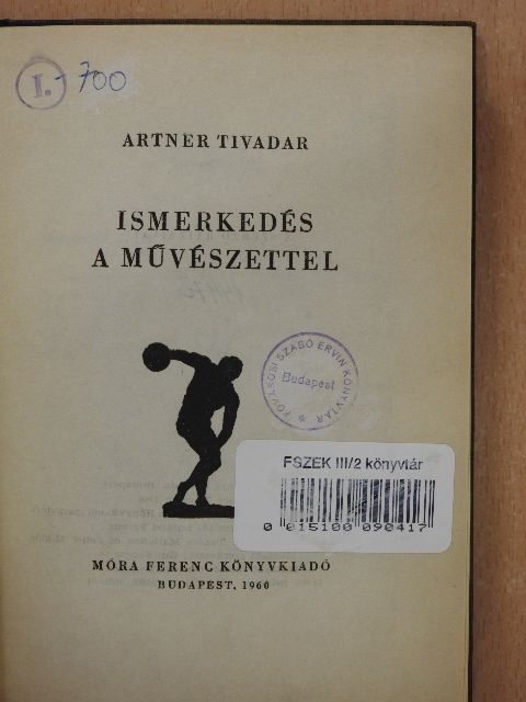 Artner Tivadar - Ismerkedés a művészettel [antikvár]