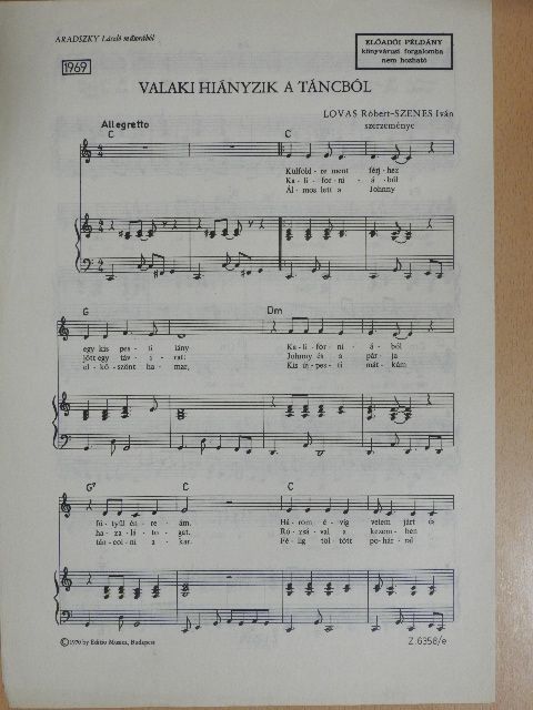 Lovas Róbert - Valaki hiányzik a táncból [antikvár]
