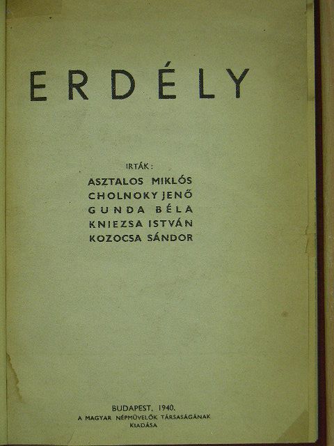 Asztalos Miklós - Erdély [antikvár]