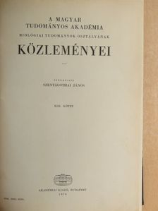 Bot György - A Magyar Tudományos Akadémia Biológiai Tudományok Osztályának Közleményei XIII. kötet [antikvár]