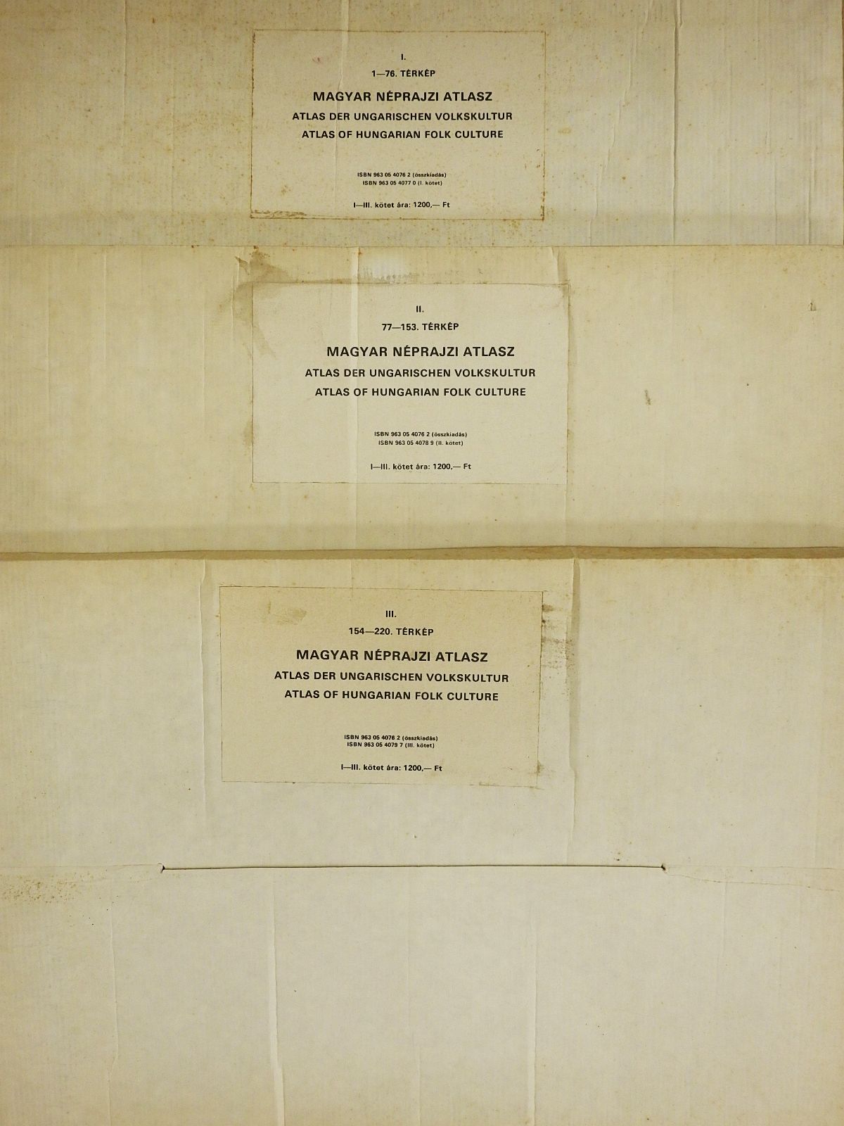 Paládi-Kovács Attila - Magyar néprajzi atlasz I-III. [antikvár]