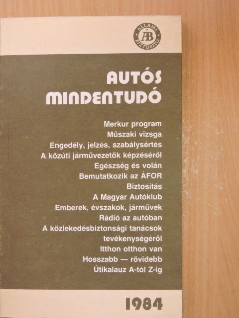 Békefi József - Autós mindentudó 1984 [antikvár]