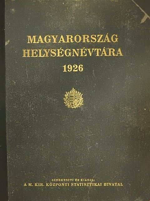 Magyarország helységnévtára 1926 [antikvár]