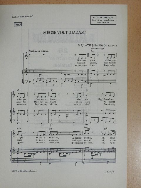 Fülöp Kálmán - Mégse volt igazam! [antikvár]