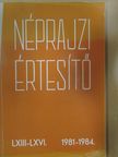 Csók Márta - Néprajzi értesítő LXIII-LXVI. [antikvár]
