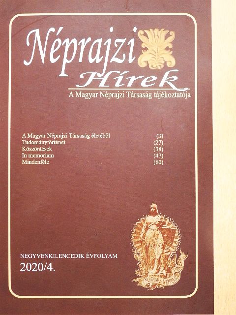 Halász Péter - Néprajzi Hírek 2020/4. [antikvár]