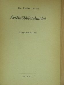 Dr. Rudas László - Értéktöbbletelmélet [antikvár]