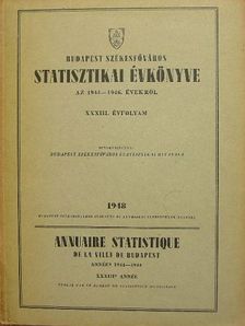 Budapest Székesfőváros Statisztikai Évkönyve az 1944-1946. évekről [antikvár]