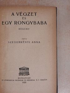 Szederkényi Anna - A végzet és egy rongybaba [antikvár]