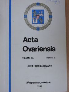 Balázs Ferenc - Acta Ovariensis 33/2. [antikvár]