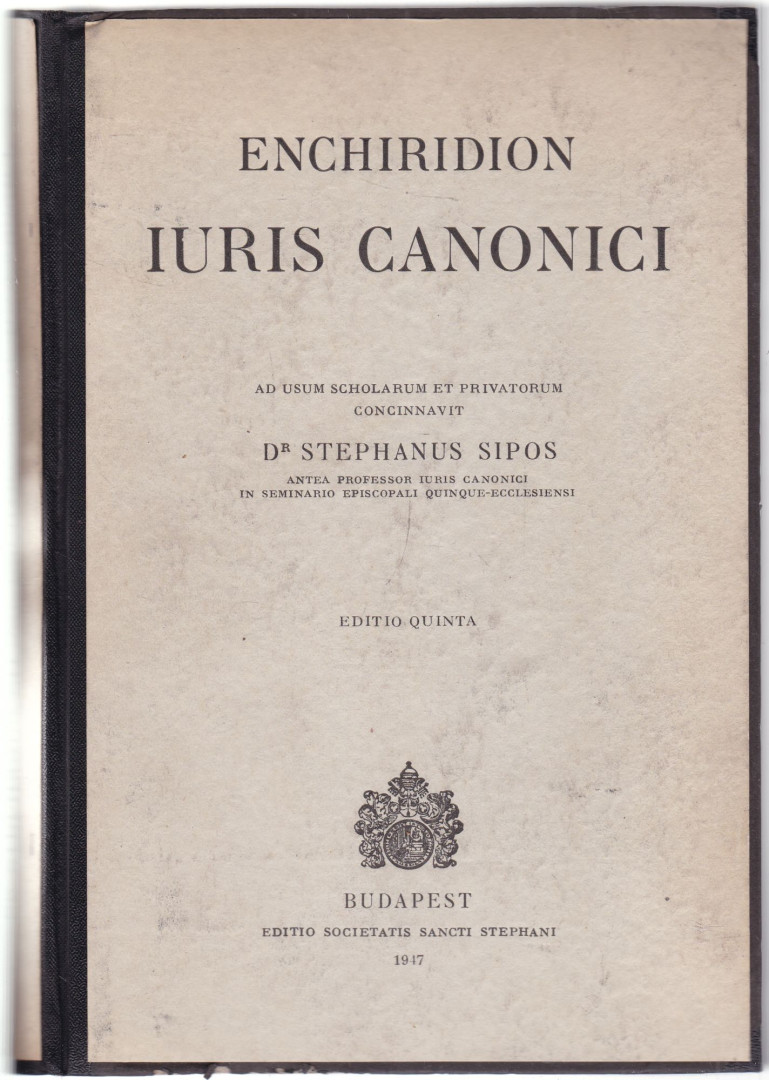 SIPOS ISTVÁN - Enchiridion Iuris Canonici [antikvár]