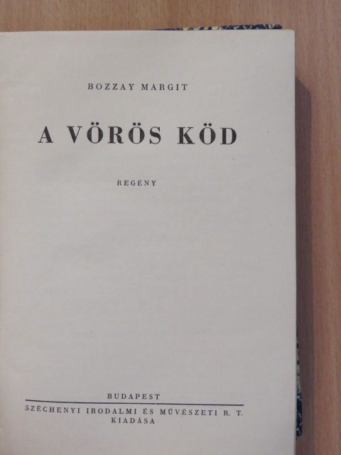 Bozzay Margit - A vörös köd [antikvár]