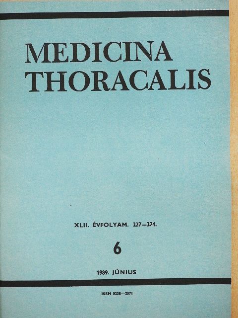 Balogh Gábor - Medicina Thoracalis 1989. június [antikvár]
