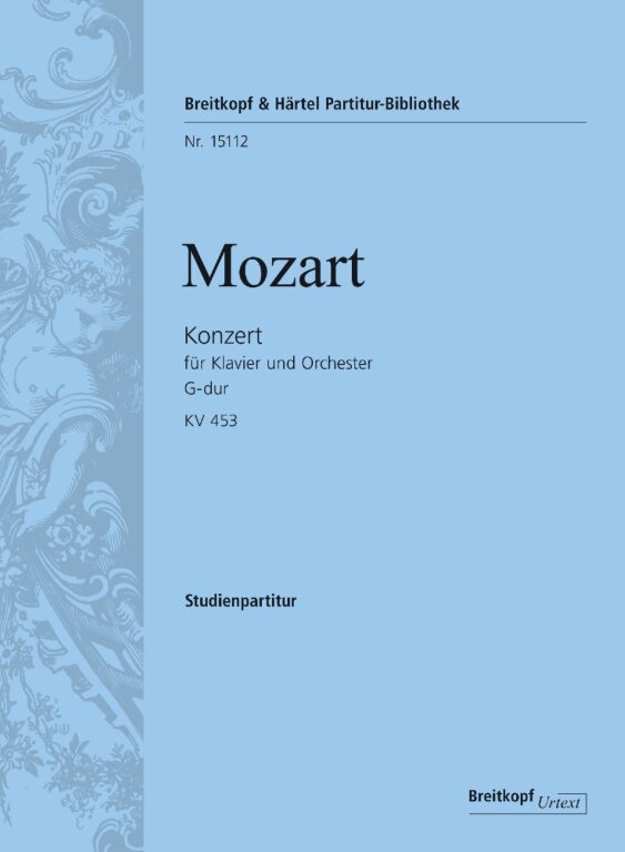 MOZART, W,A, - KONZERT FÜR KLAVIER UND ORCHESTER G-DUR KV 453, STUDIENPARTITUR