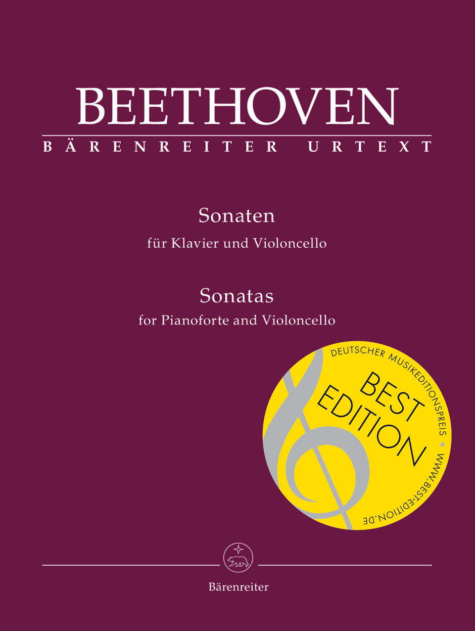 BEETHOVEN - SONATEN FÜR KLAVIER UND VIOLONCELLO URTEXT (JONATHAN DEL MAR)