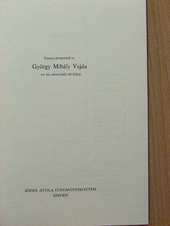 Béla Köpeczi - Essays presented to György Mihály Vajda on his seventieth birthday [antikvár]