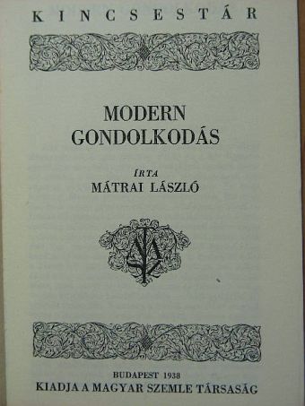 Mátrai László - Modern gondolkodás [antikvár]