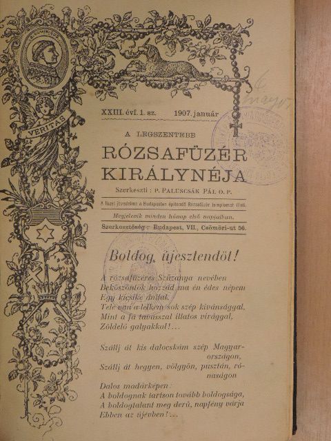 Dávodi Bakó Ádám - A Legszentebb Rózsafüzér Királynéja 1907. (nem teljes évfolyam) [antikvár]