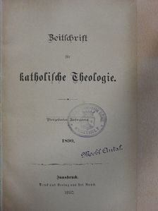 A. Zimmermann - Zeitschrift für katholische Theologie 1890. (gótbetűs) [antikvár]