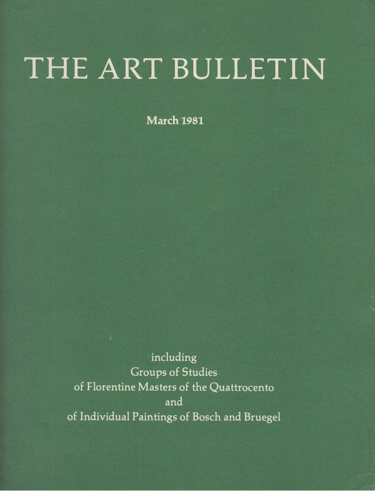 Creighton E. Gilbert - The Art Bulletin March 1981 [antikvár]