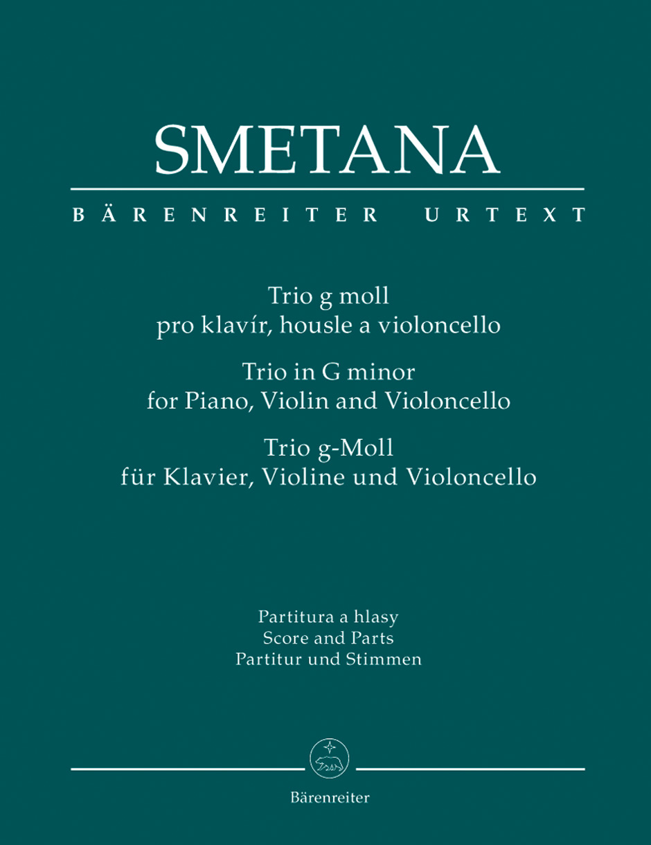 SMETANA - TRIIO IN g MINOR FOR PIANO, VIOLIN AND VIOLONCELLO. SCORE AND PARTS