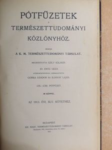 Balló Rezső - Pótfüzetek a Természettudományi Közlönyhöz 1913/1-4. [antikvár]