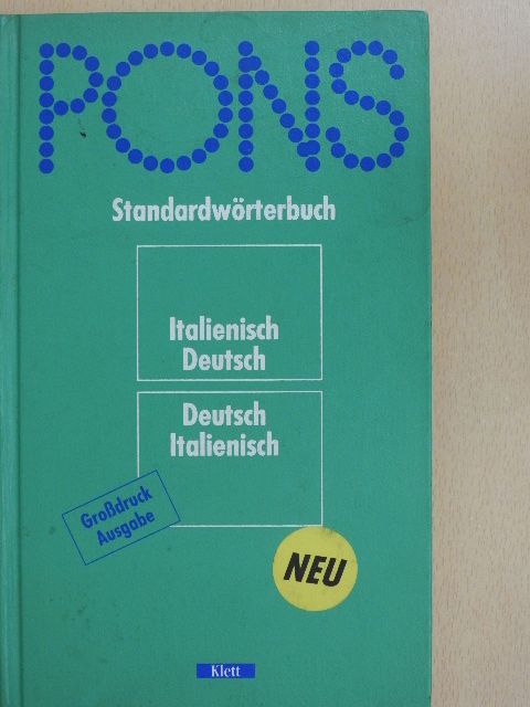 PONS Standardwörterbuch Italienisch-Deutsch/Deutsch-Italienisch [antikvár]