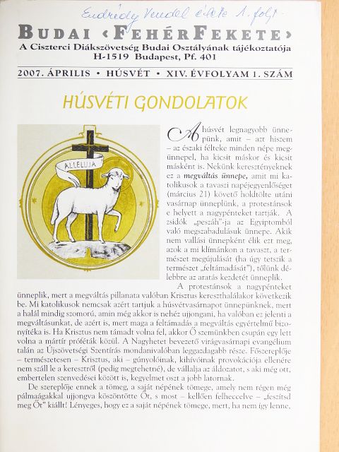 Badál Ede Álmos - Budai FehérFekete 2007. április [antikvár]
