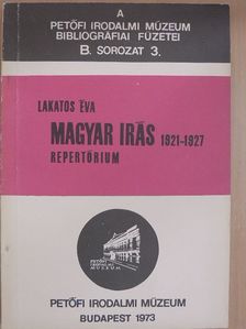 Lakatos Éva - Magyar Írás 1921-1927 [antikvár]