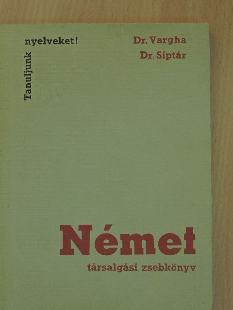 Dr. Siptár Ernő - Német társalgási zsebkönyv [antikvár]